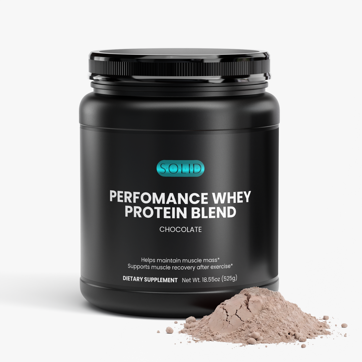 Performance Whey Protein Blend (Chocolate) protein powder by Solid Health