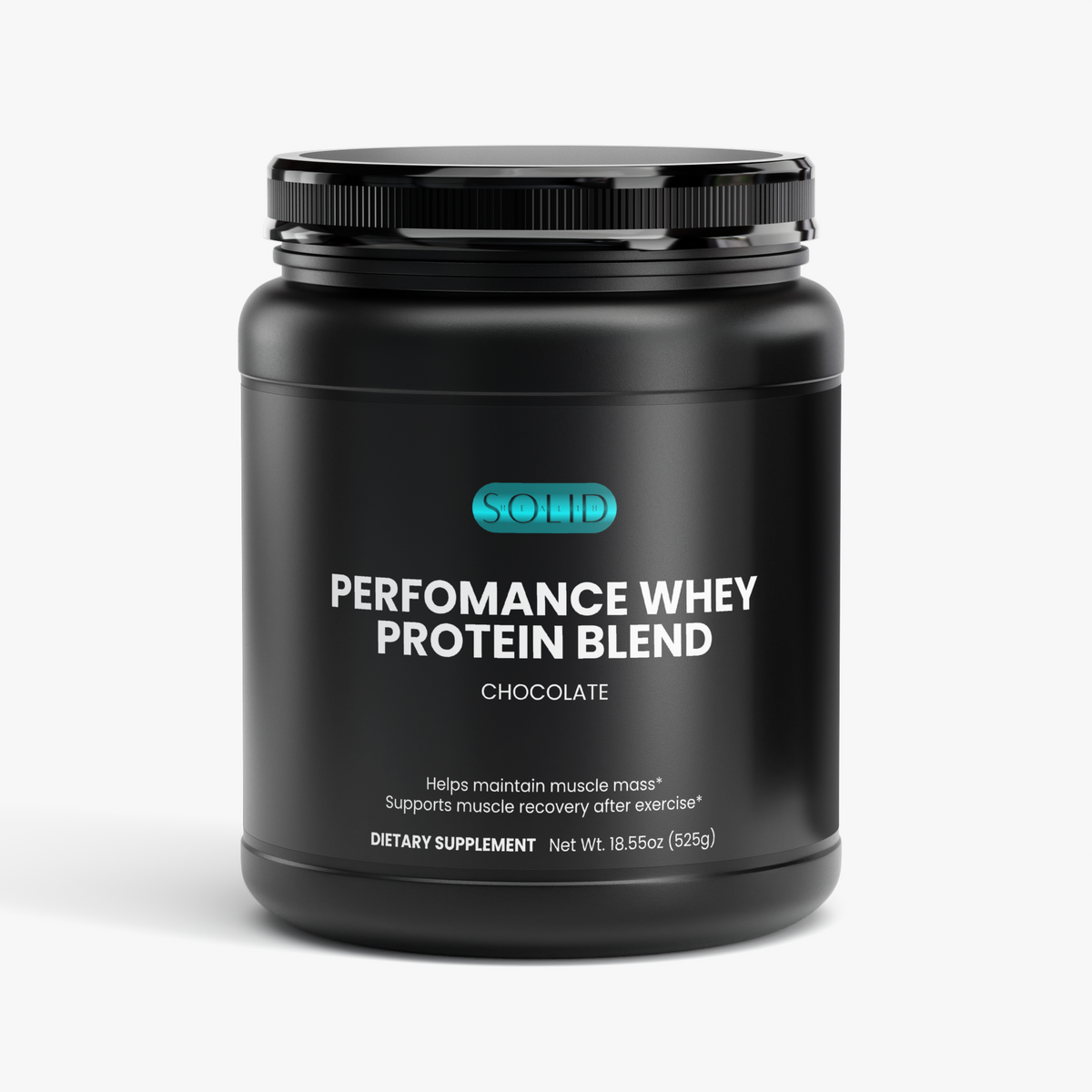 Performance Whey Protein Blend (Chocolate) protein powder by Solid Health, image 2