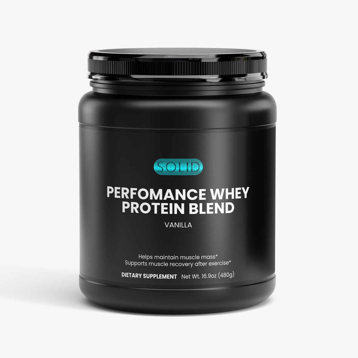 Performance Whey Protein Blend (Vanilla) protein powder by Solid Health, image 2
