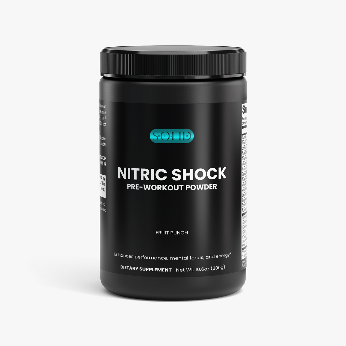 Nitric Shock Pre-Workout Powder (Fruit Punch) by Solid Health, image 2