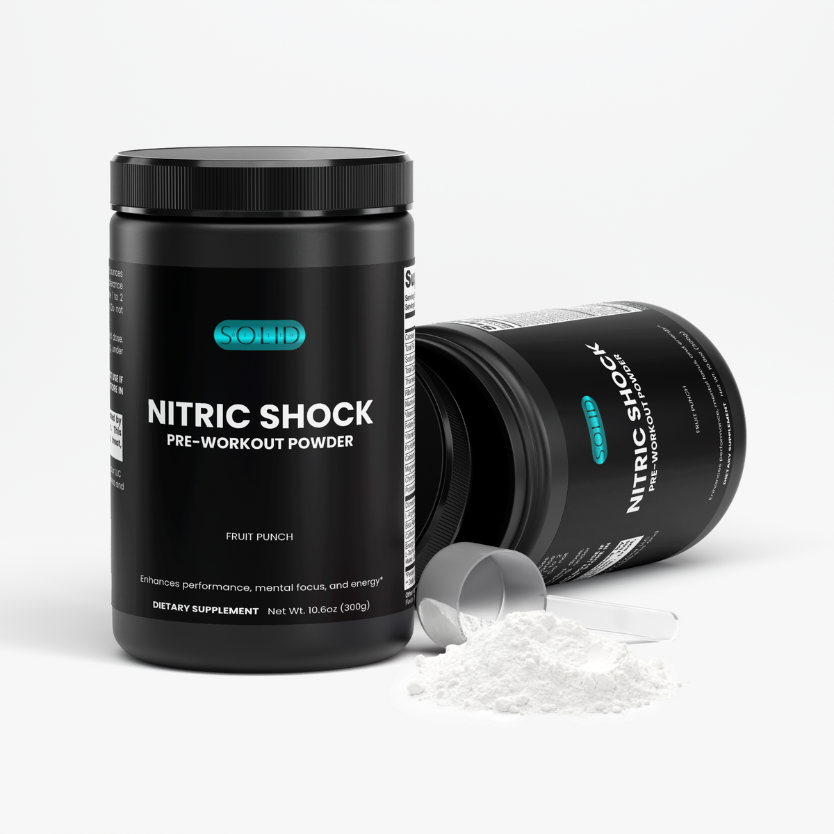 Nitric Shock Pre-Workout Powder (Fruit Punch) by Solid Health, image 3