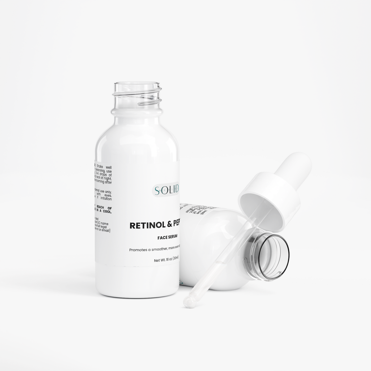 Retinol and Peptide Face Serum by Solid Health, image 3