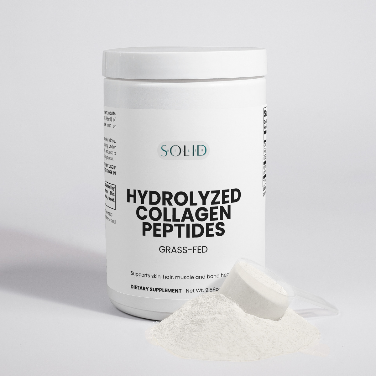Grass-Fed Hydrolyzed Collagen Peptides powder by Solid Health, image 4
