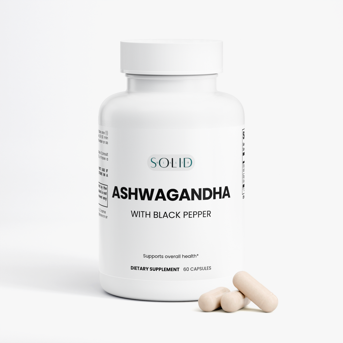 Ashwagandha capsules by Solid Health