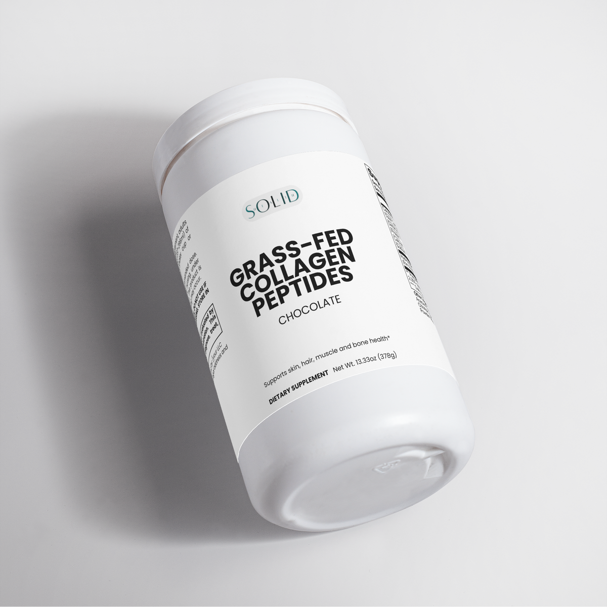 Grass-Fed Collagen Peptides (Chocolate) powder by Solid Health, image 2