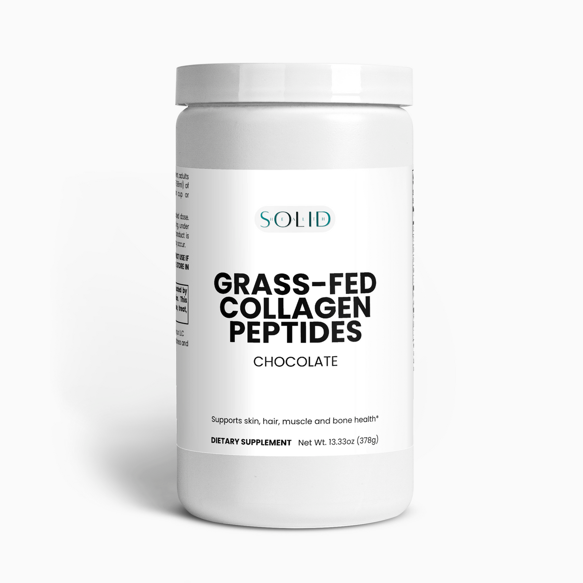 Grass-Fed Collagen Peptides (Chocolate) powder by Solid Health