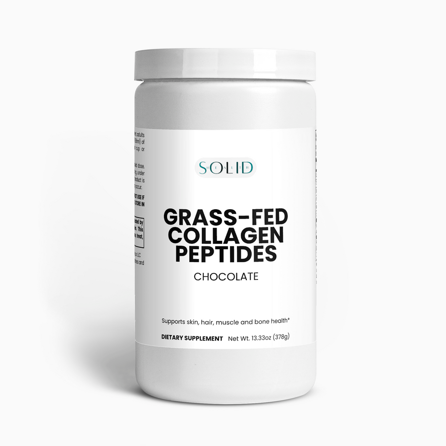 Grass-Fed Collagen Peptides (Chocolate) powder by Solid Health