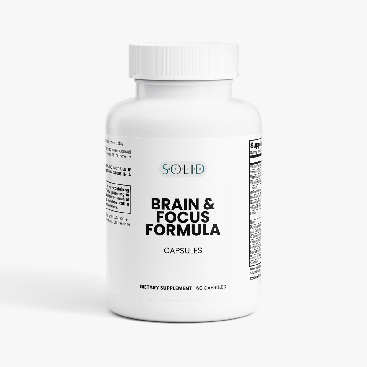 Brain & Focus Formula capsules by Solid Health, image 2