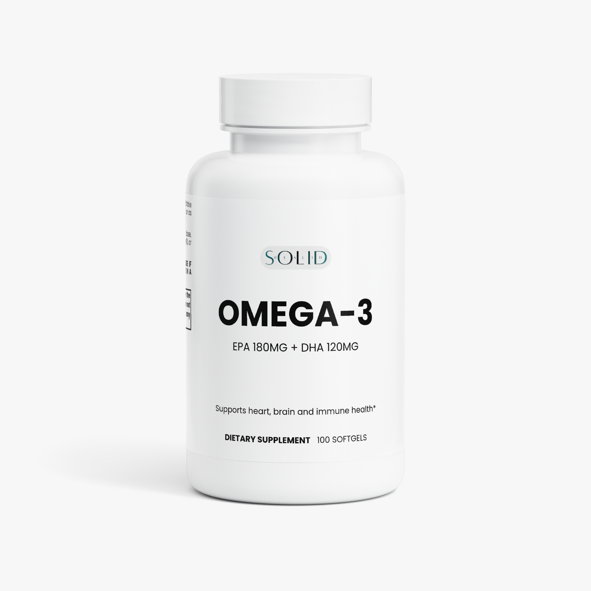 Omega-3 Fish Oil EPA 180mg + DHA 120mg softgels by Solid Health, image 2