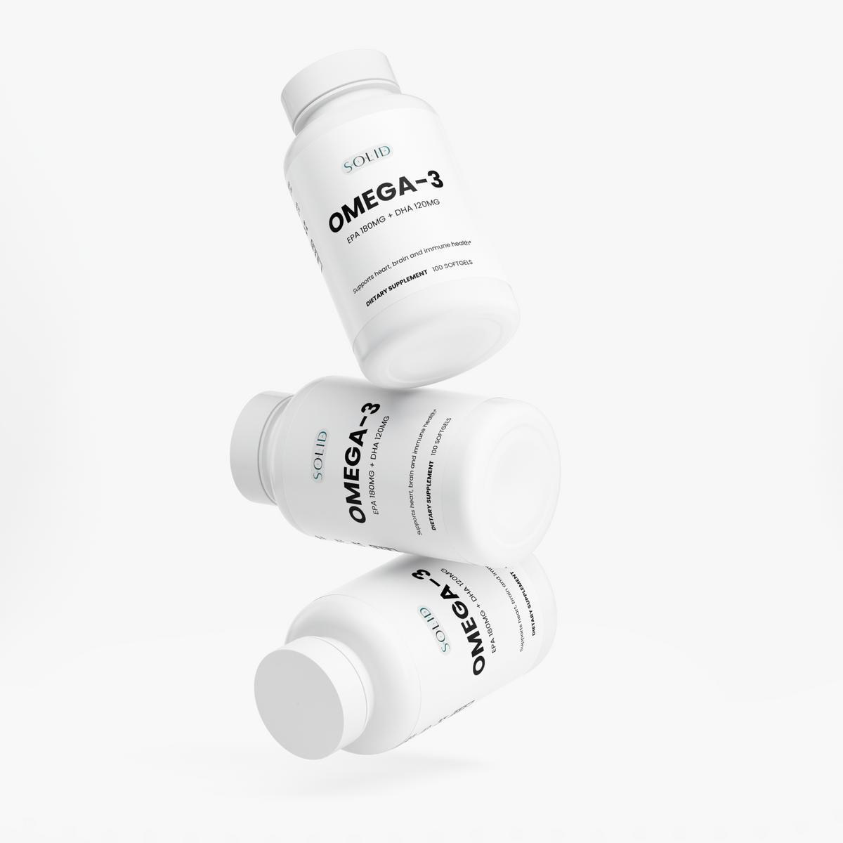 Omega-3 Fish Oil EPA 180mg + DHA 120mg softgels by Solid Health, image 4