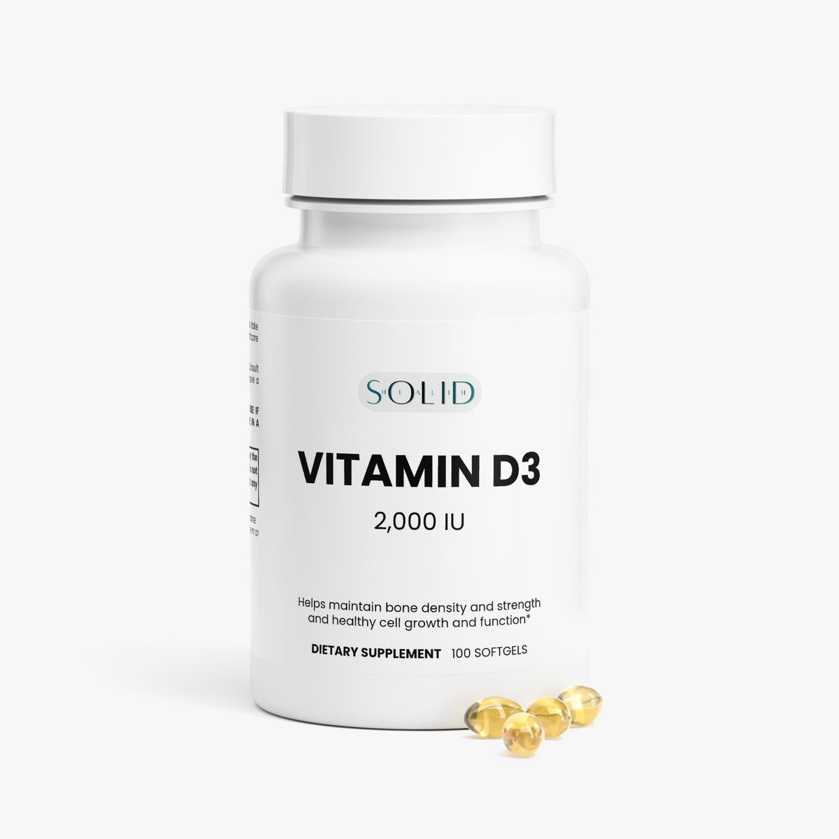 Vitamin D3 2,000 IU softgels by Solid Health