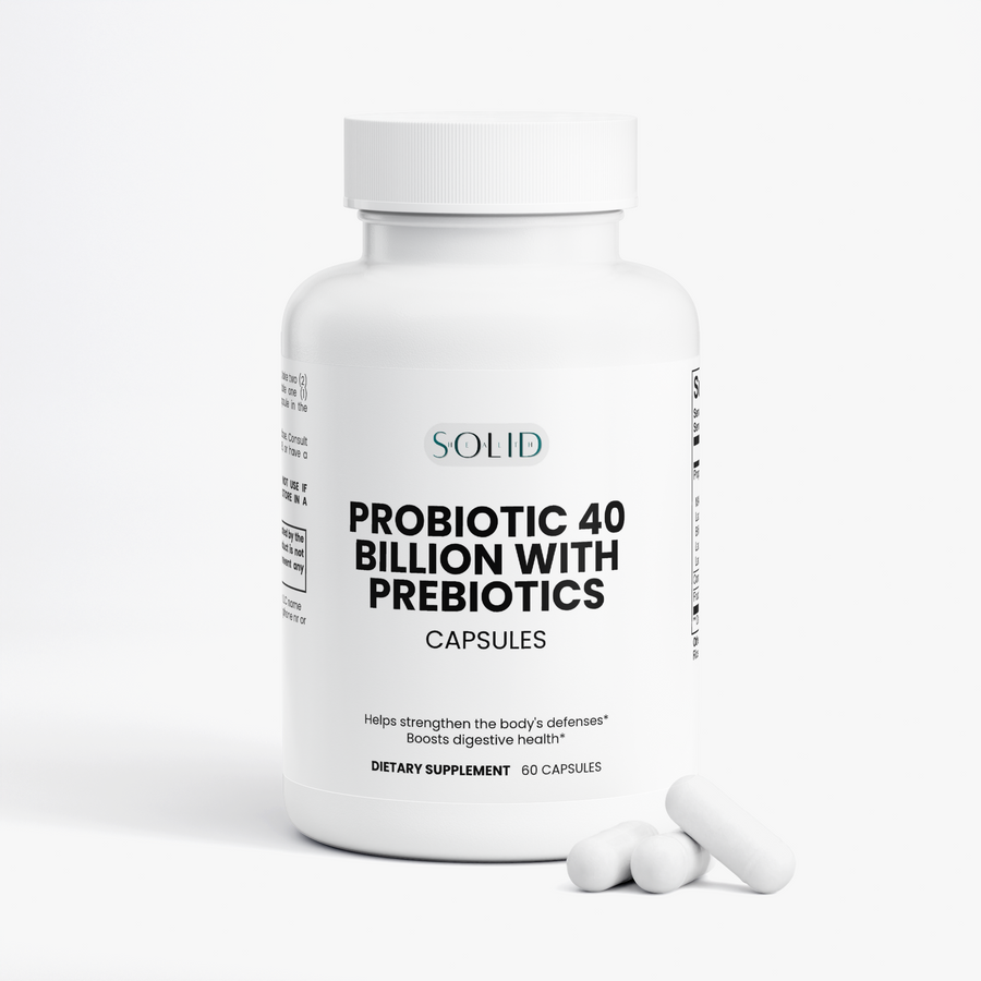 Probiotic 40 Billion with Prebiotics capsules by Solid Health