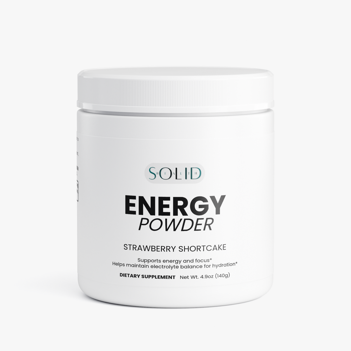 Energy Powder (Strawberry Shortcake) drink mix by Solid Health, image 2