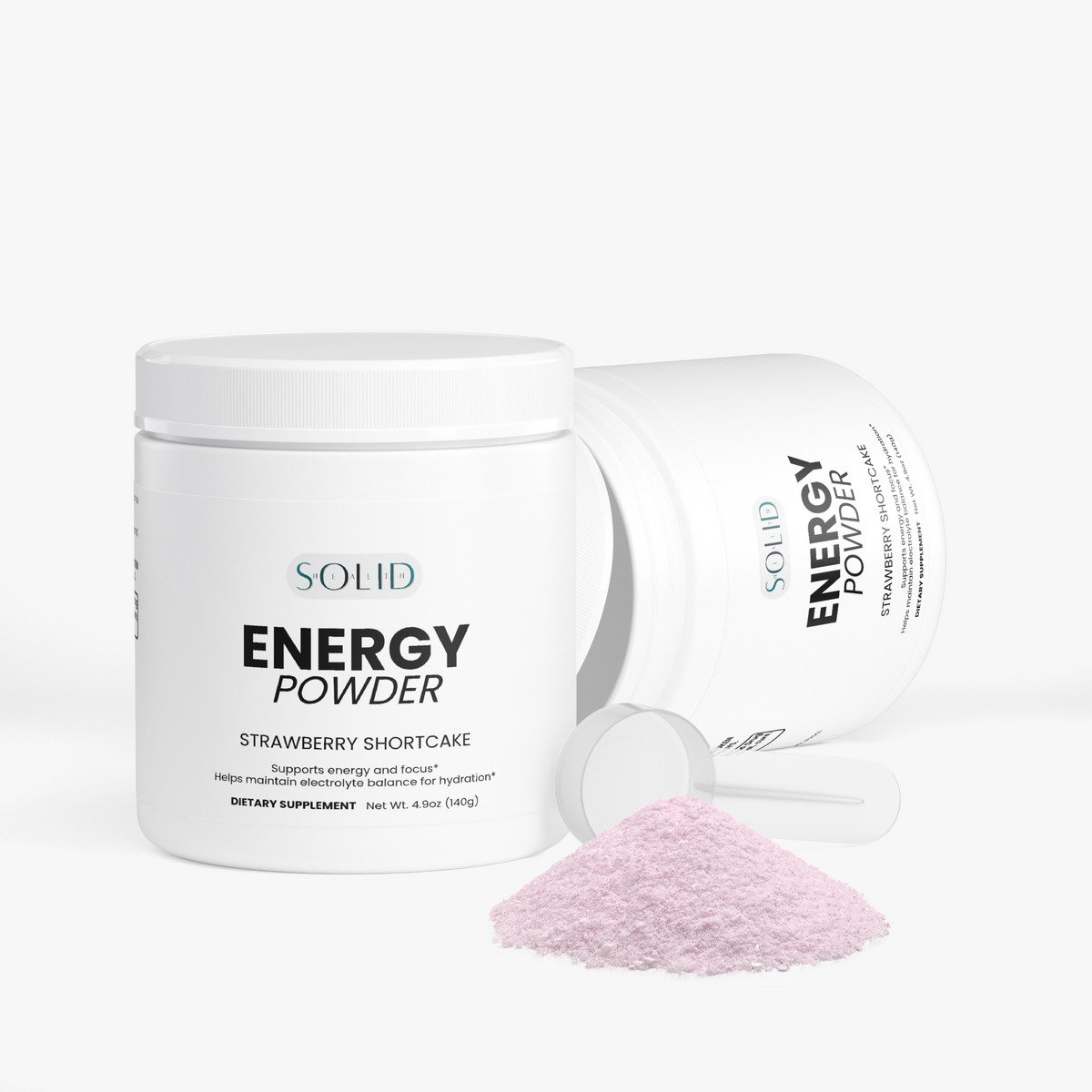 Energy Powder (Strawberry Shortcake) drink mix by Solid Health, image 3