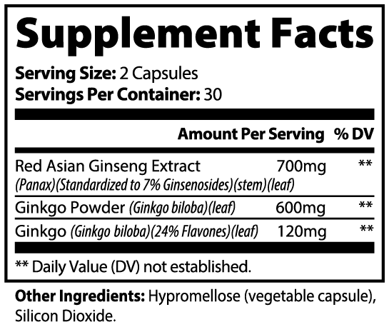 Ginkgo Biloba + Ginseng capsules by Solid Health, image 6