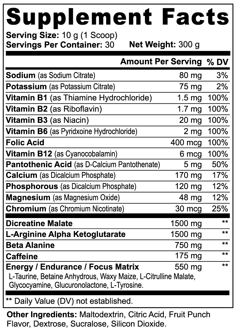 Nitric Shock Pre-Workout Powder (Fruit Punch) by Solid Health, image 6