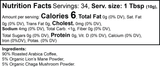 Vitality Mushroom Coffee ingredients and nutrition facts label - image 6