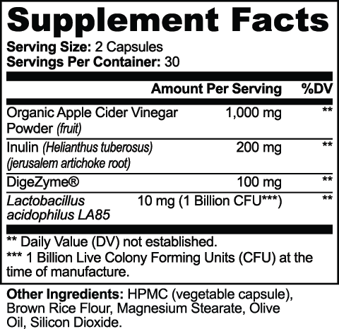 Apple Cider Vinegar & Inulin Capsules by Solid Health, image 6